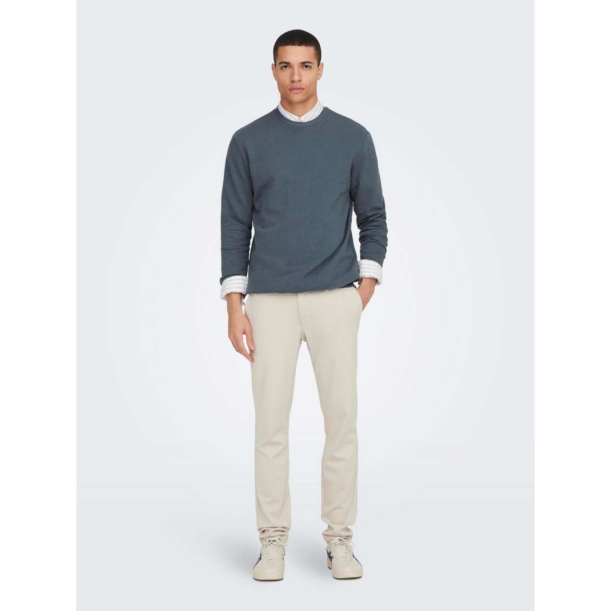 ONLY & SONS MEN΄S SLIM FIT VISCOSE PANT ONSMARK CHINOS 22010209 MOONSTRUCK - Μπεζ - W31 L32